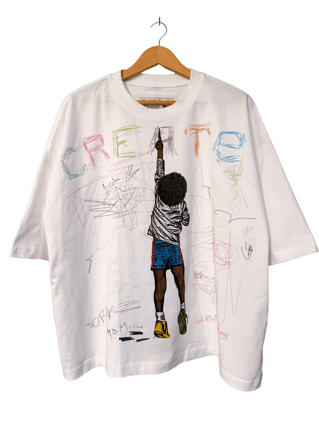 draw on walls tee wht