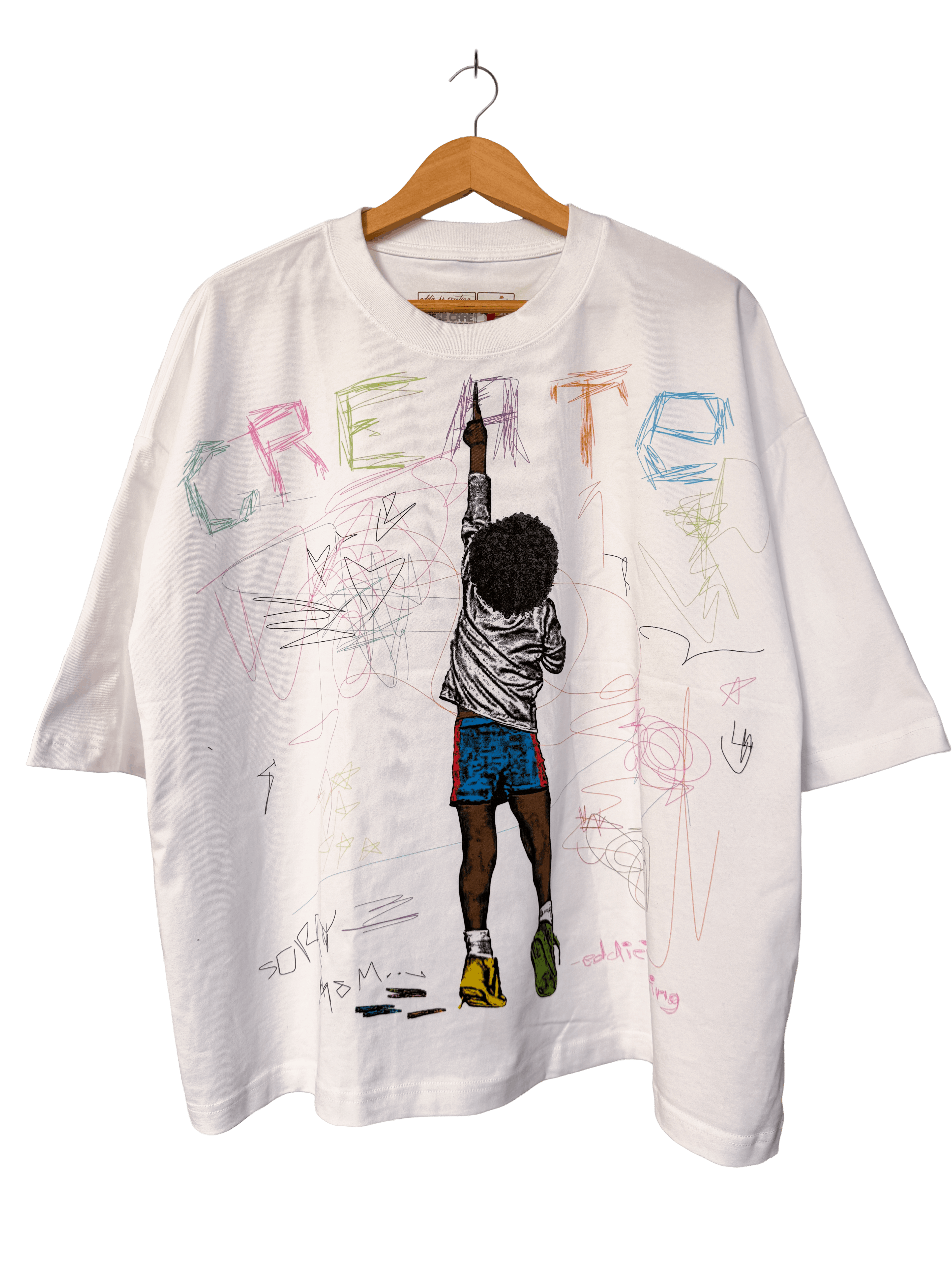draw on walls tee wht